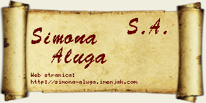 Simona Aluga vizit kartica